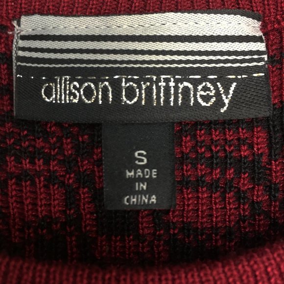 Red & Black Short Sleeve Holiday Sweater Dress - Picture 3 of 4